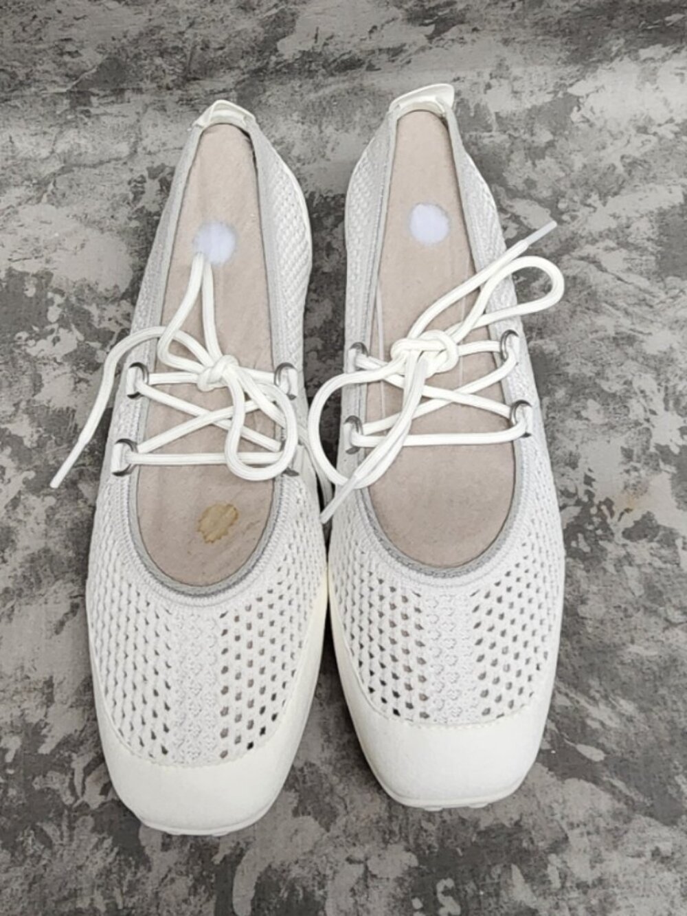 New Vivaia Cecily White Mesh Mary Janes Shoe - EU 40.5 / US 9-9.5 - Picture 5 of 12